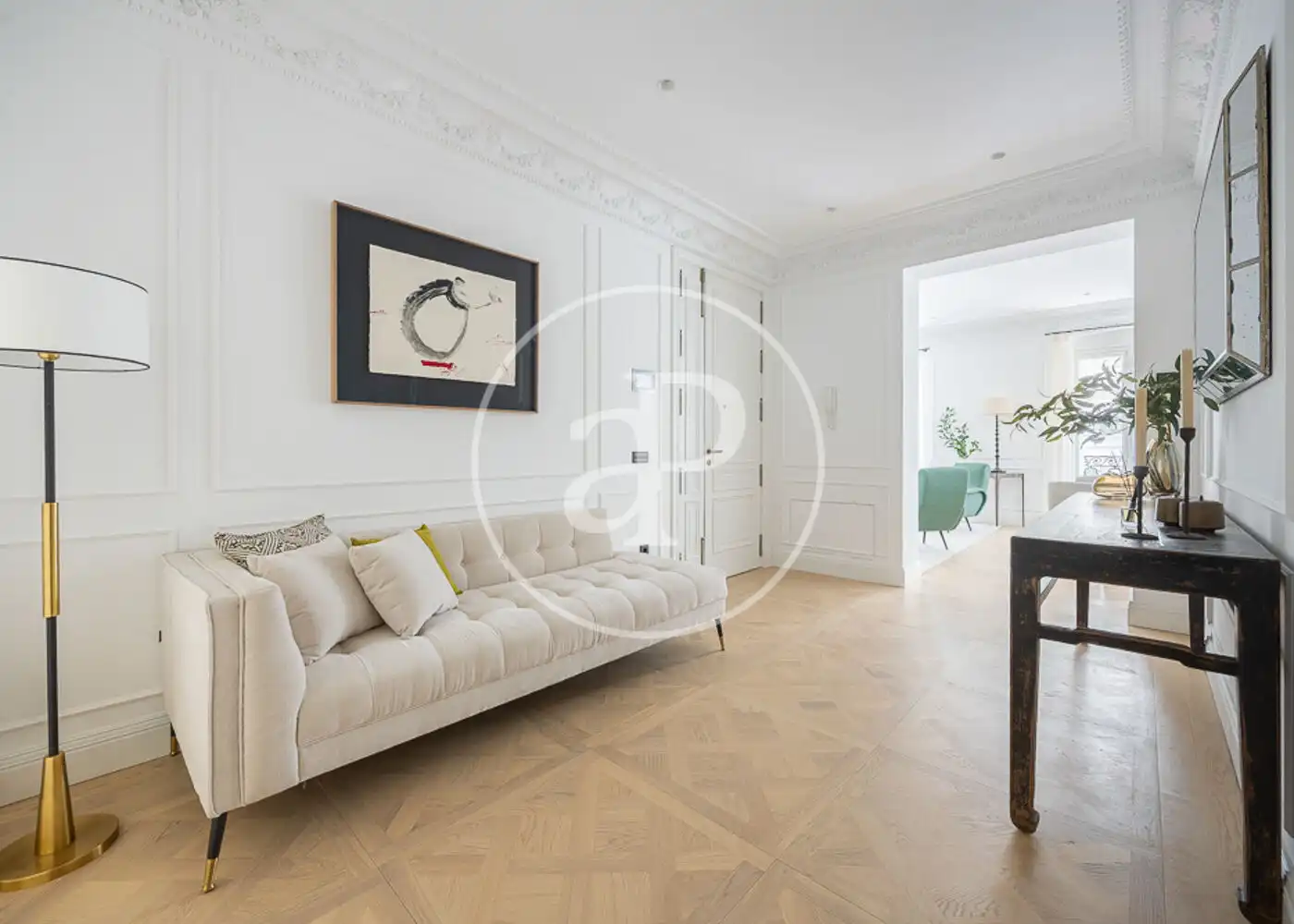 Sala d'estar de Pis en venda en Madrid amb Aire condicionat, Calefacció i Jardí privat