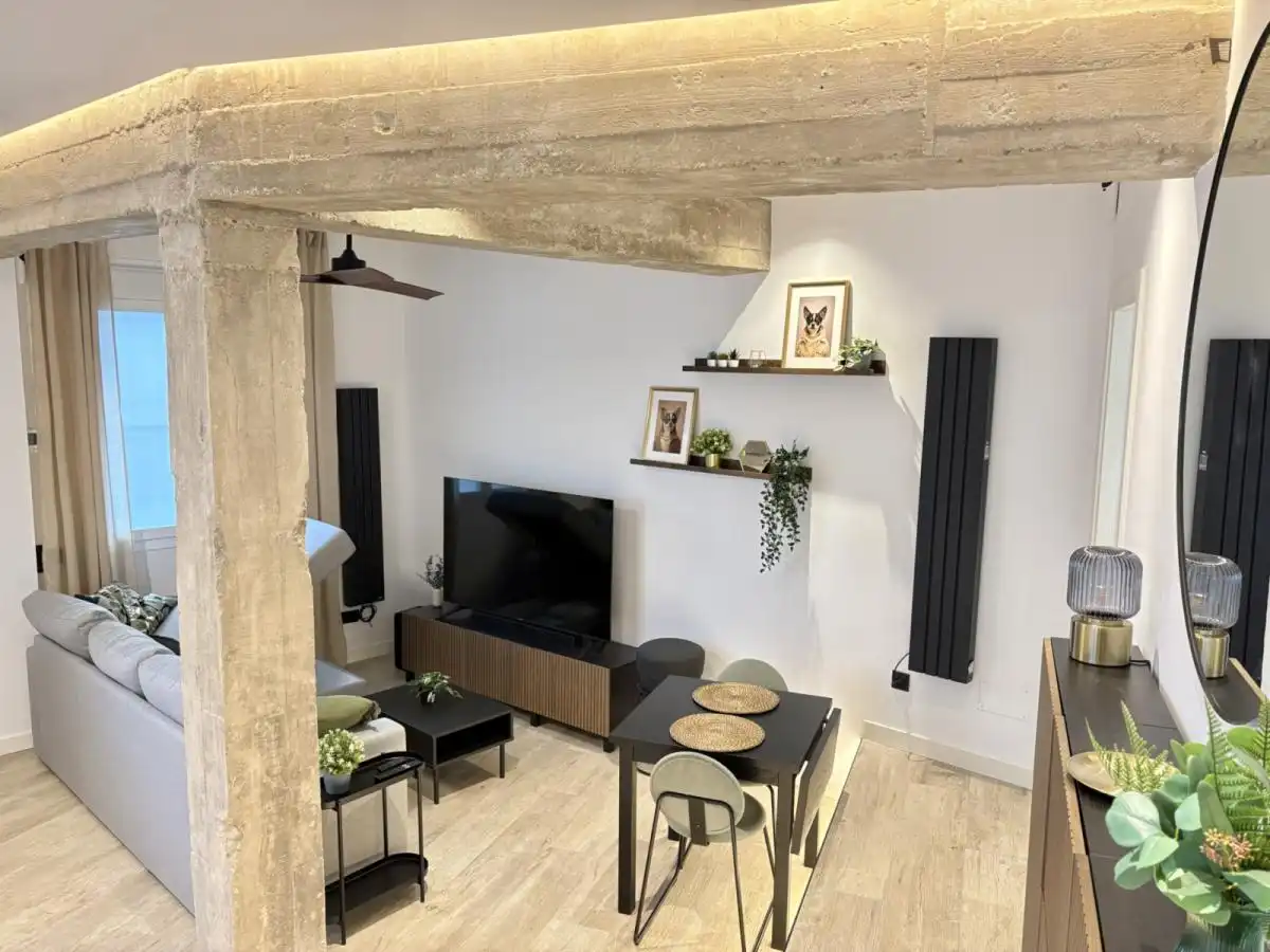 Sala de estar de Apartamento de alquiler en Madrid con Amueblado, Horno y Lavadora