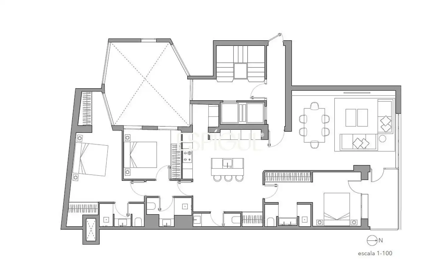 Wohnung zum Verkauf in Madrid mit Klimaanlage, Heizung und Terrasse