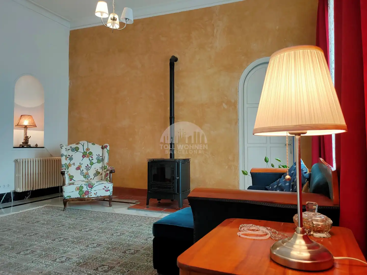 Wohnzimmer von Einfamilien-Reihenhaus zum Verkauf in Gelida mit Klimaanlage, Heizung und Terrasse