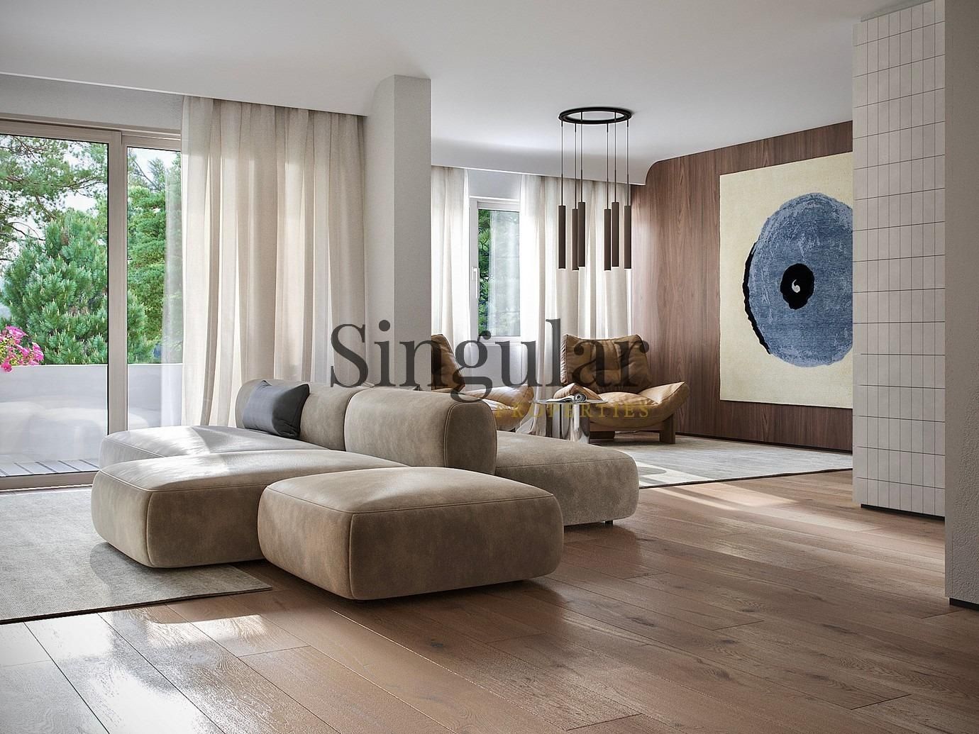 Living room of Flat for sale in  Barcelona Capital  with Private garden, Terrace and Storage room