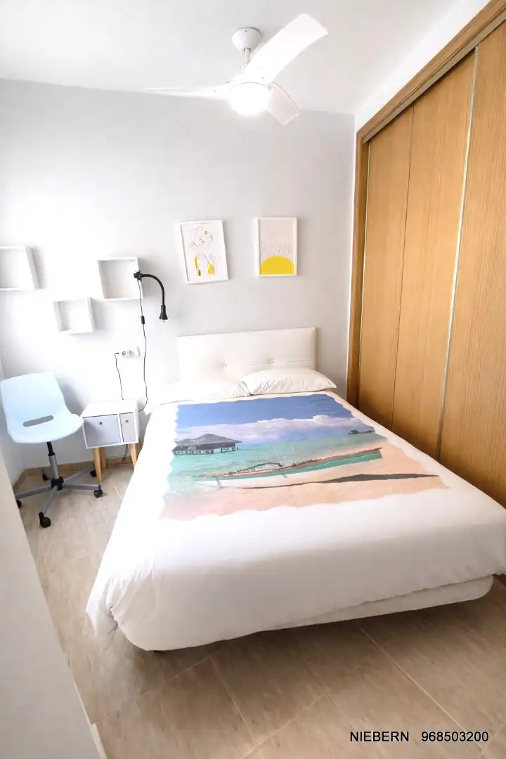 Schlafzimmer von Einfamilien-Reihenhaus zur Miete in La Unión mit Klimaanlage, Terrasse und Möbliert