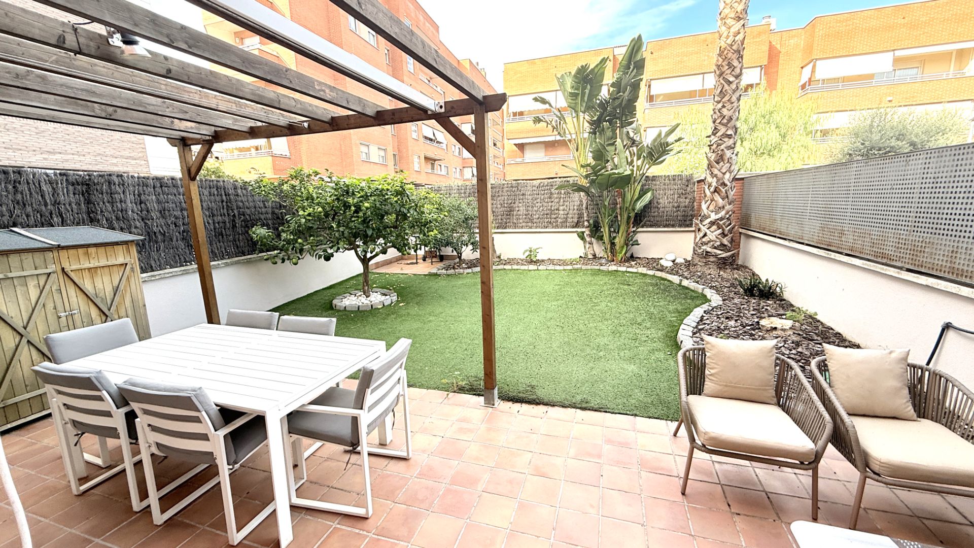 Terrace of Flat for sale in Sant Joan Despí  with Air Conditioner, Heating and Private garden