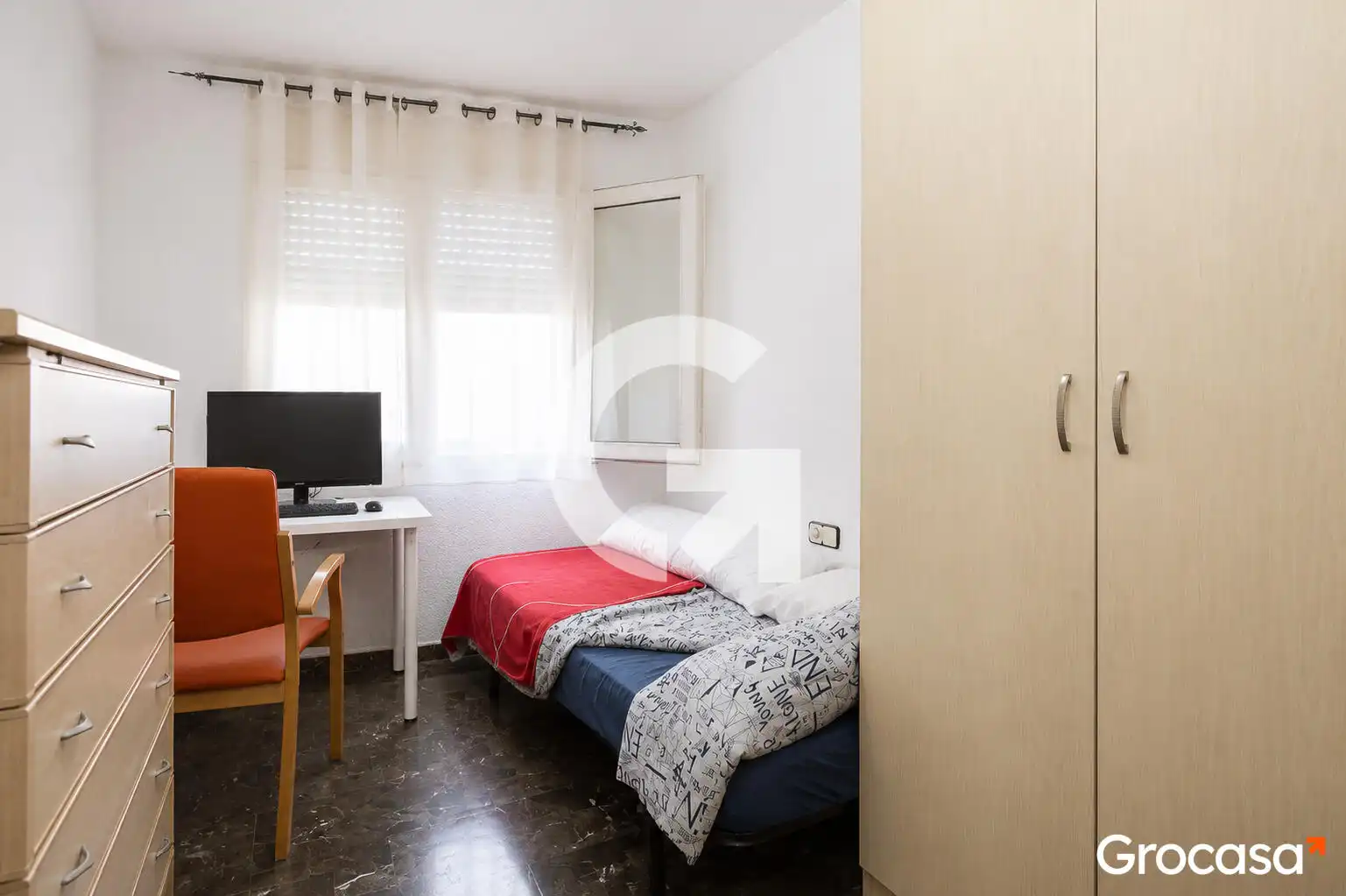 Bedroom of Flat for sale in Sant Vicenç Dels Horts  with Heating, Furnished and Oven
