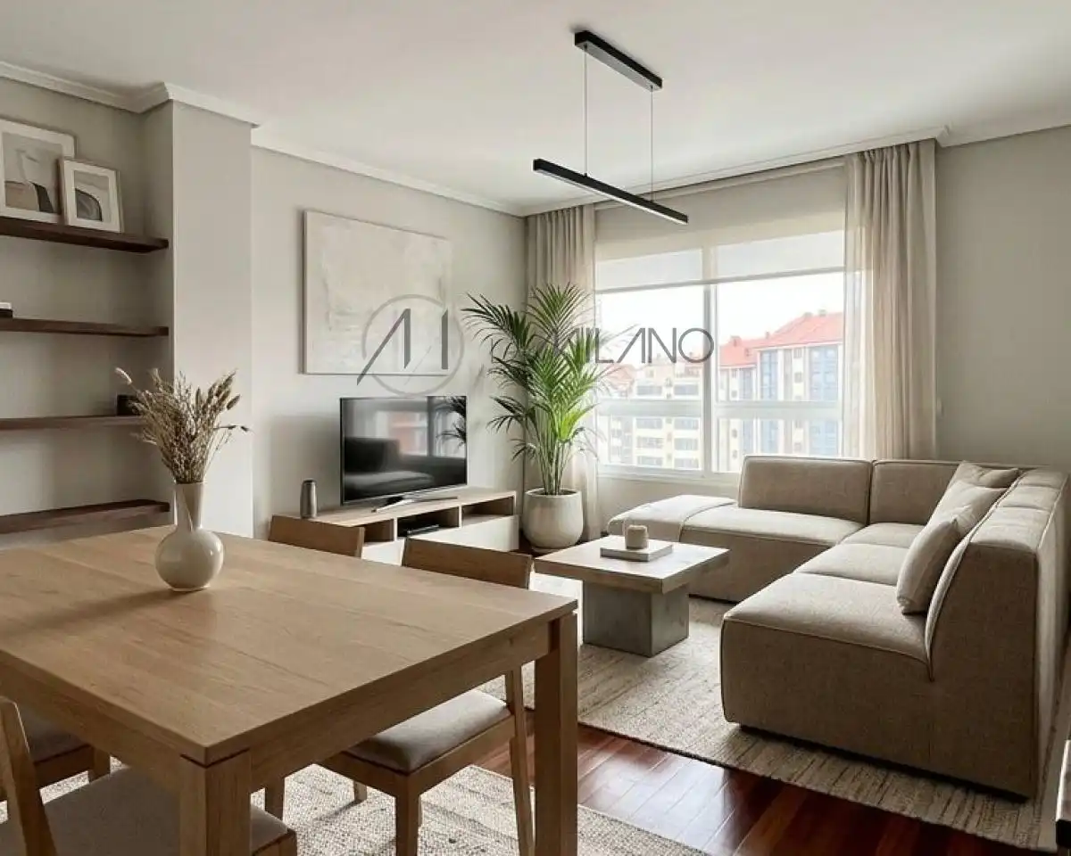 Living room of Flat for sale in Vigo   with Heating and Parquet flooring