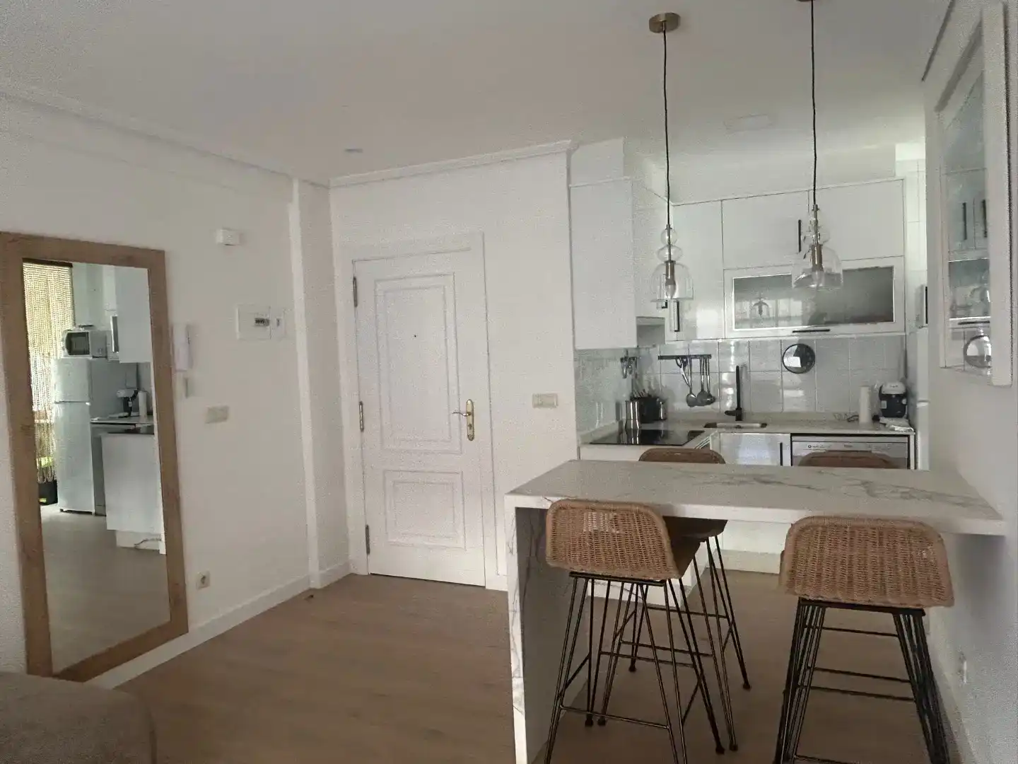 Küche von Dachboden zur Miete in Sanxenxo mit Möbliert
