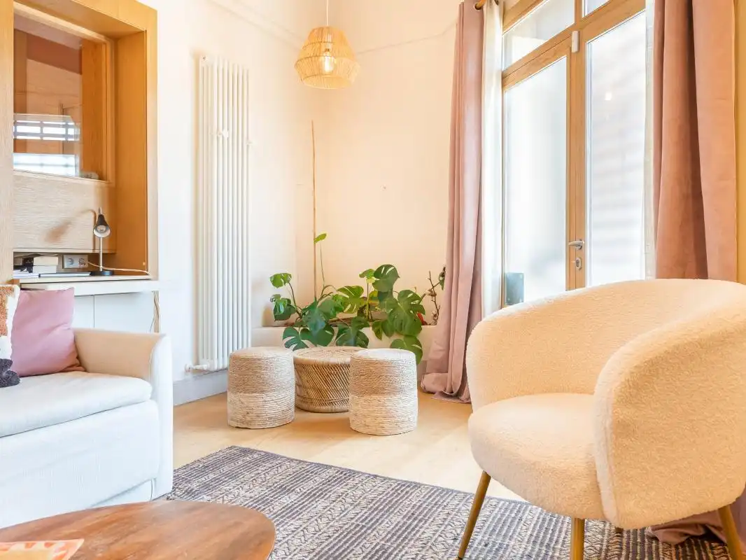 Sala de estar de Planta baja en venta en Madrid con Calefacción y Amueblado
