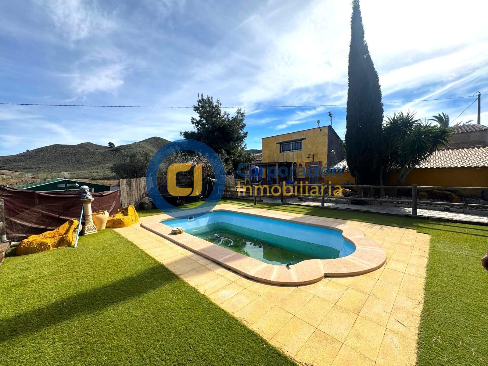 Swimming pool of Country house for sale in Lorca  with Air Conditioner, Private garden and Swimming Pool