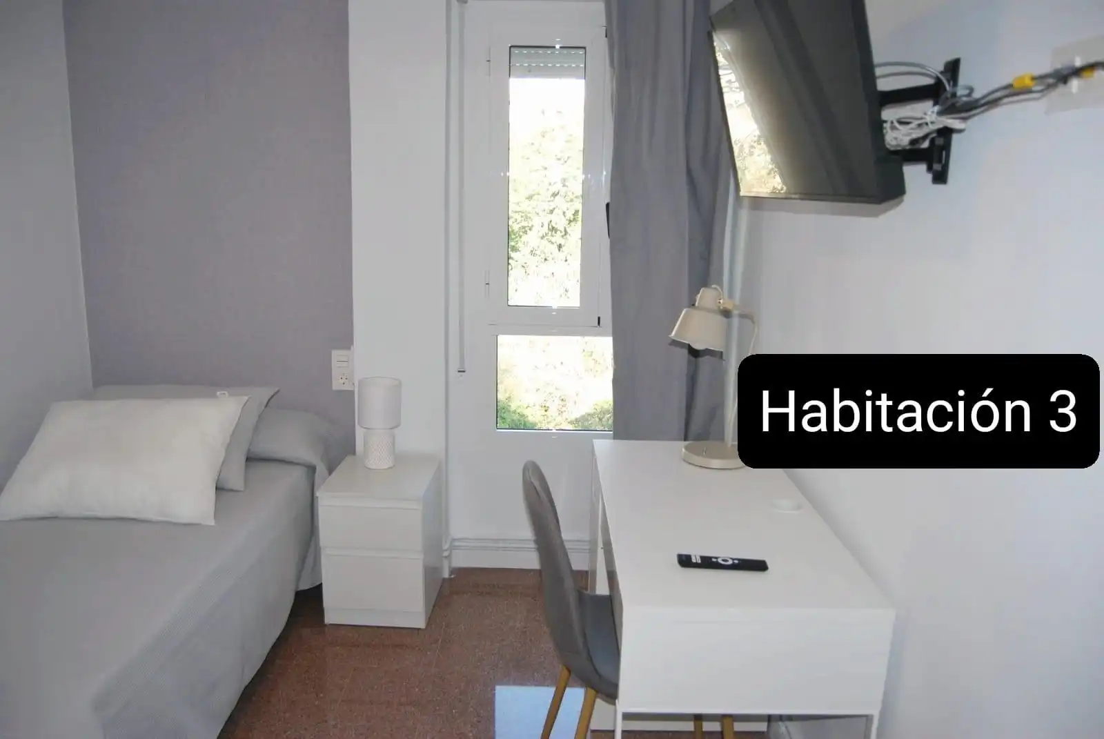 Habitación de Piso para compartir en Murcia con Aire acondicionado, Terraza y Amueblado