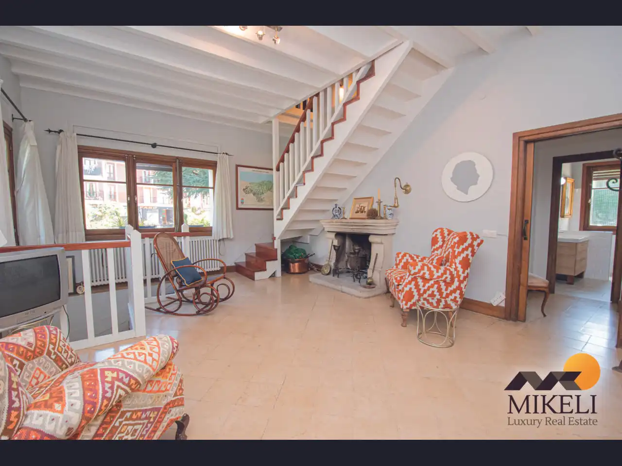 Sala d'estar de Casa o xalet de lloguer en Ramales de la Victoria amb Calefacció, Jardí privat i Parquet