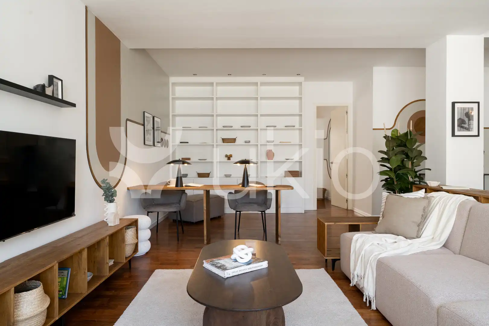 Living room of Apartments for rent in Madrid  with Air Conditioner, Heating and Furnished