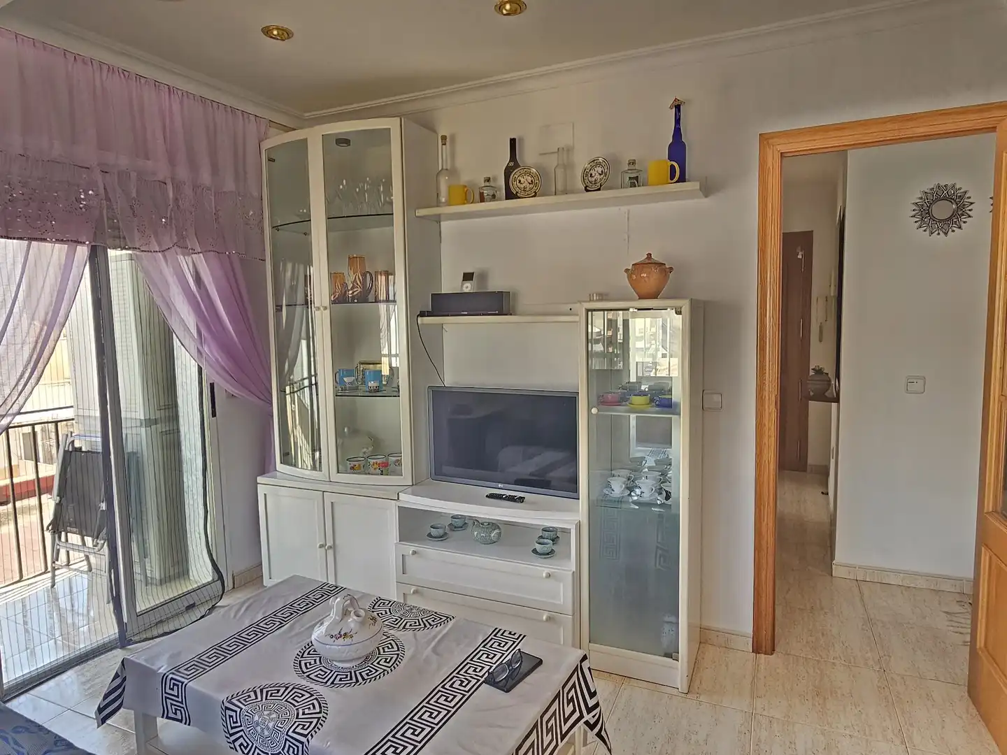 Living room of Flat for sale in Santa Pola  with Air Conditioner, Furnished and TV