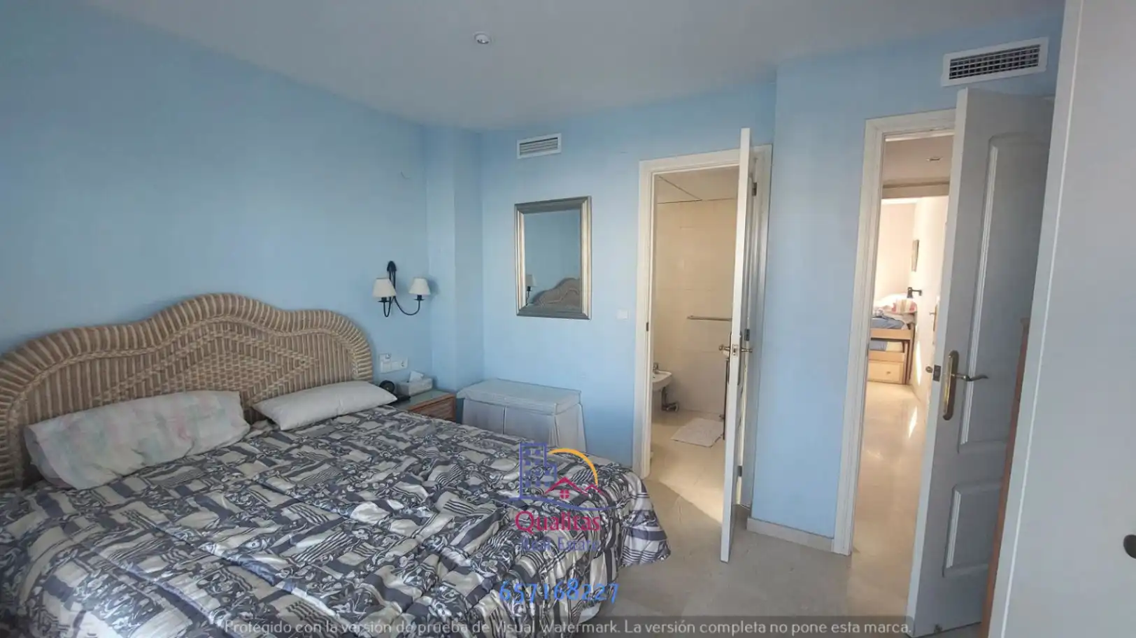 Habitación de Apartamento de alquiler en Oliva con Aire acondicionado, Calefacción y Jardín privado