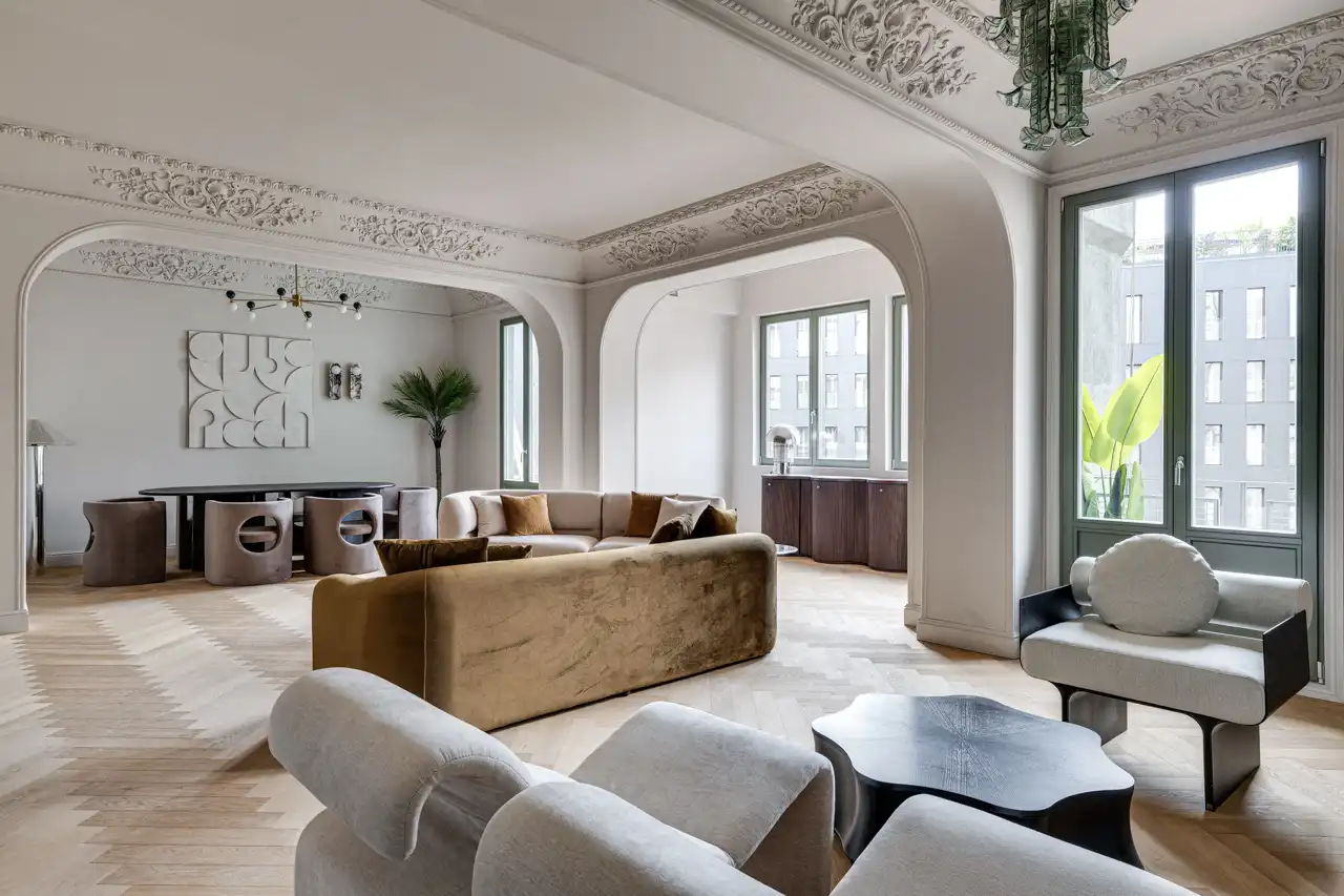 Wohnzimmer von Wohnungen zum Verkauf in Barcelona mit Klimaanlage, Heizung und Parkett