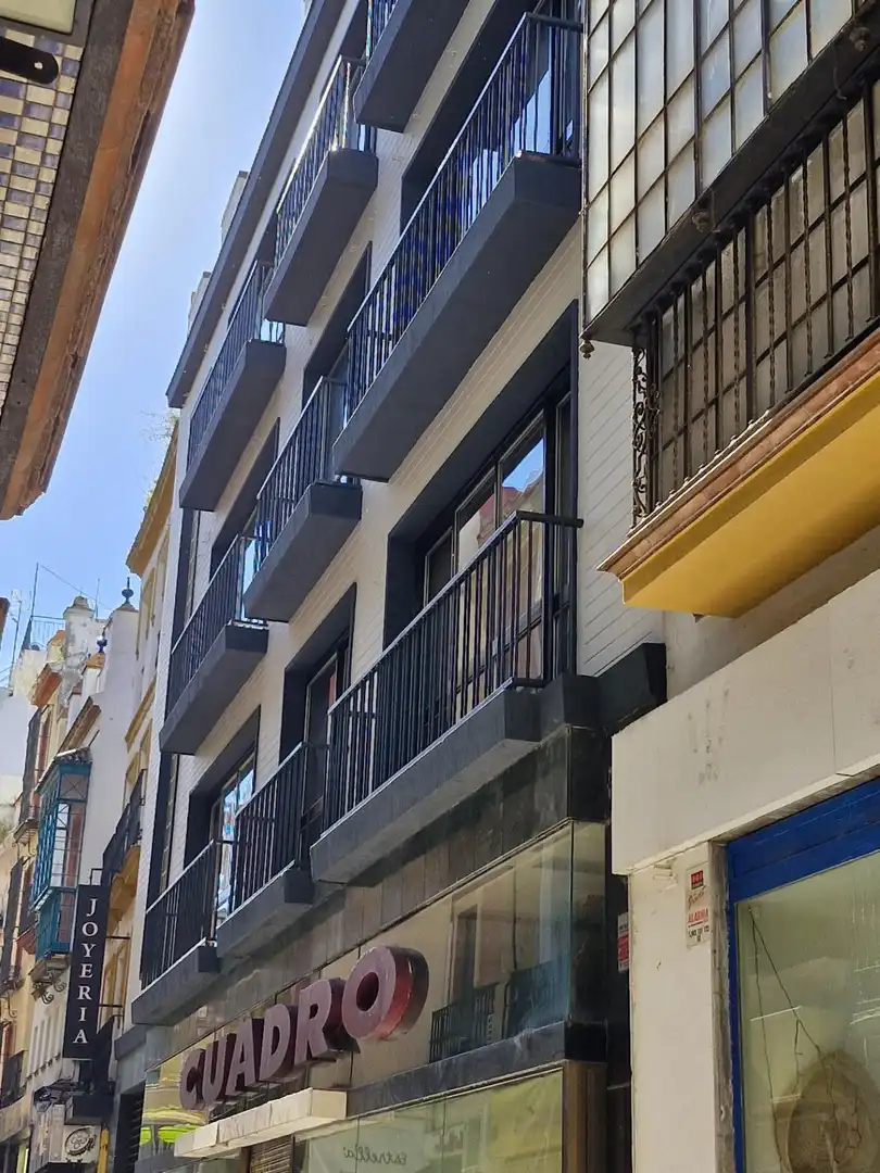 Vista exterior de Pis en venda en Sevilla amb Aire condicionat i Balcó