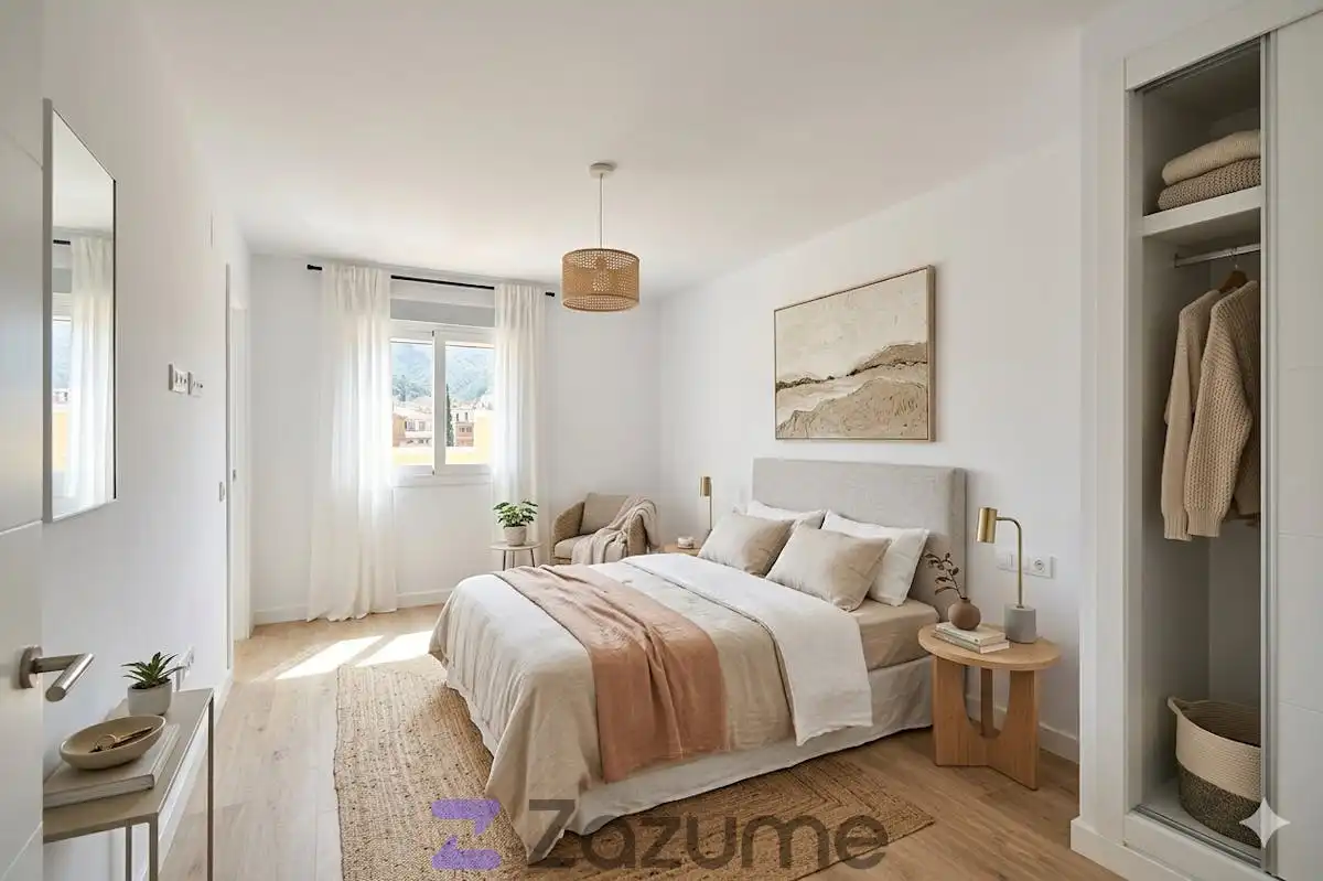 Bedroom of Flat for rent in Cenes de la Vega  with Air Conditioner, Heating and Private garden