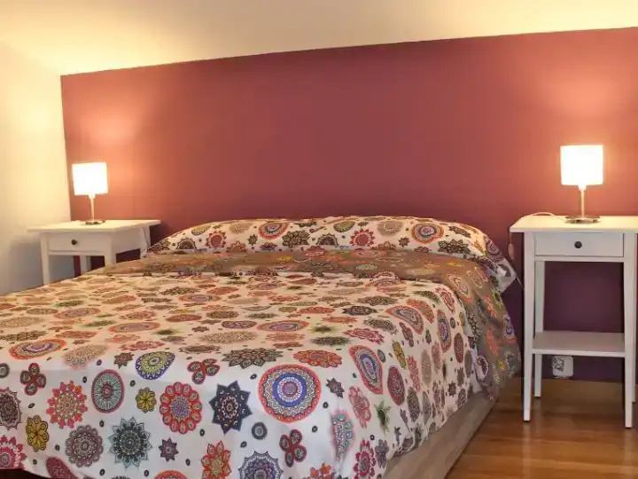 Schlafzimmer von Wohnung zur Miete in Camprodon mit Parkett, Möbliert und Balkon