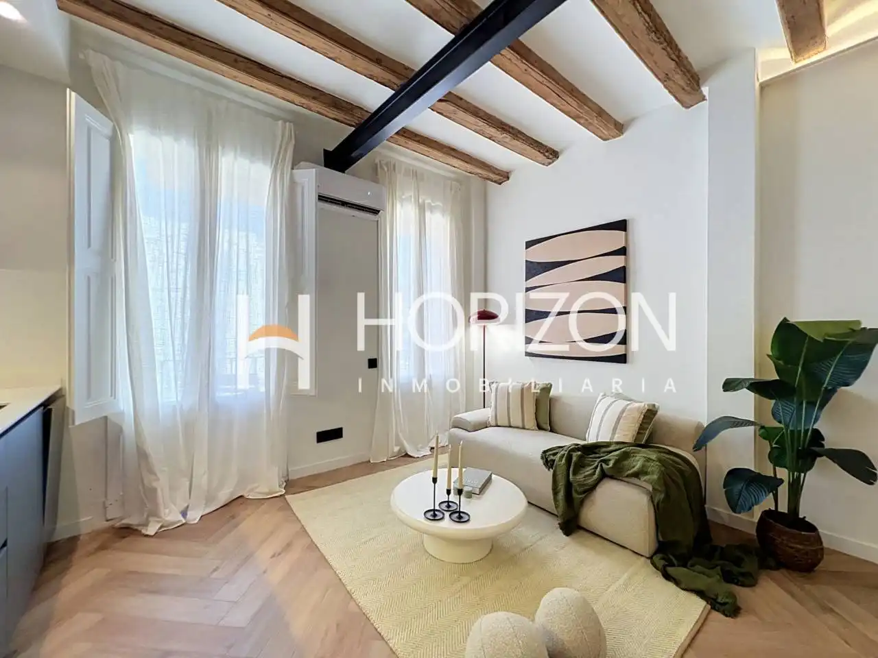 Wohnzimmer von Wohnung zum Verkauf in Barcelona mit Klimaanlage, Heizung und Möbliert