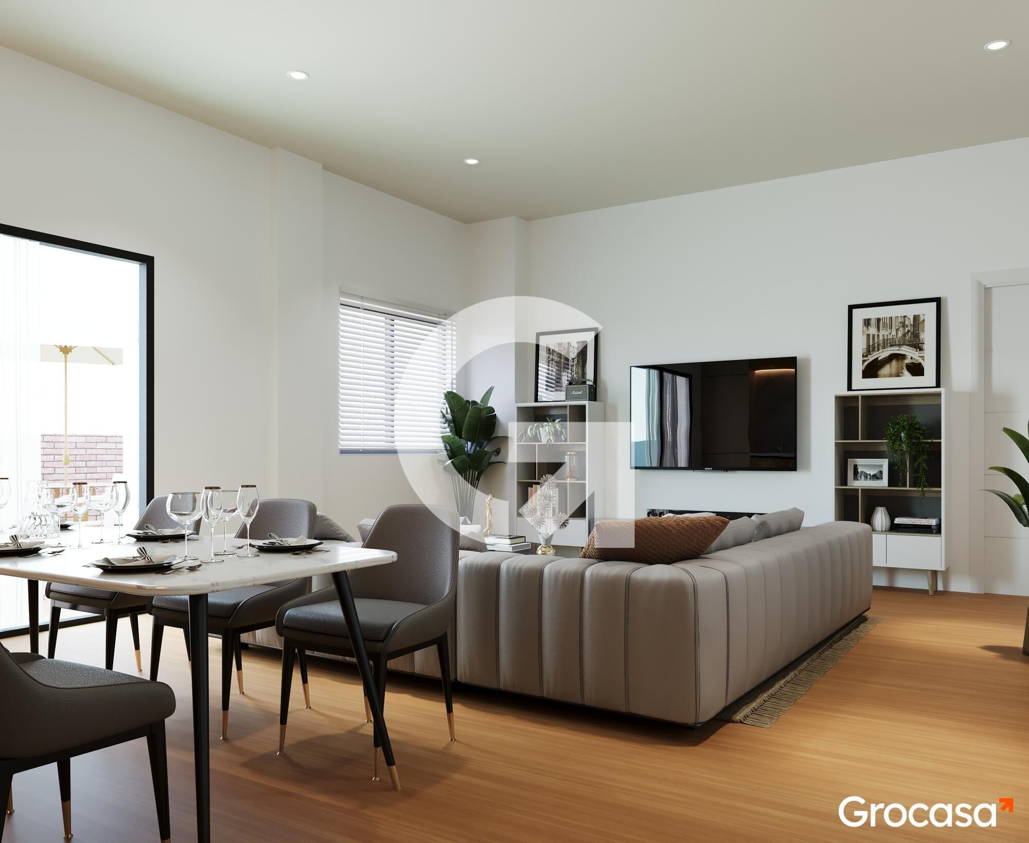 Sala de estar de Piso en venta en Cornellà de Llobregat con Aire acondicionado, Horno y Balcón