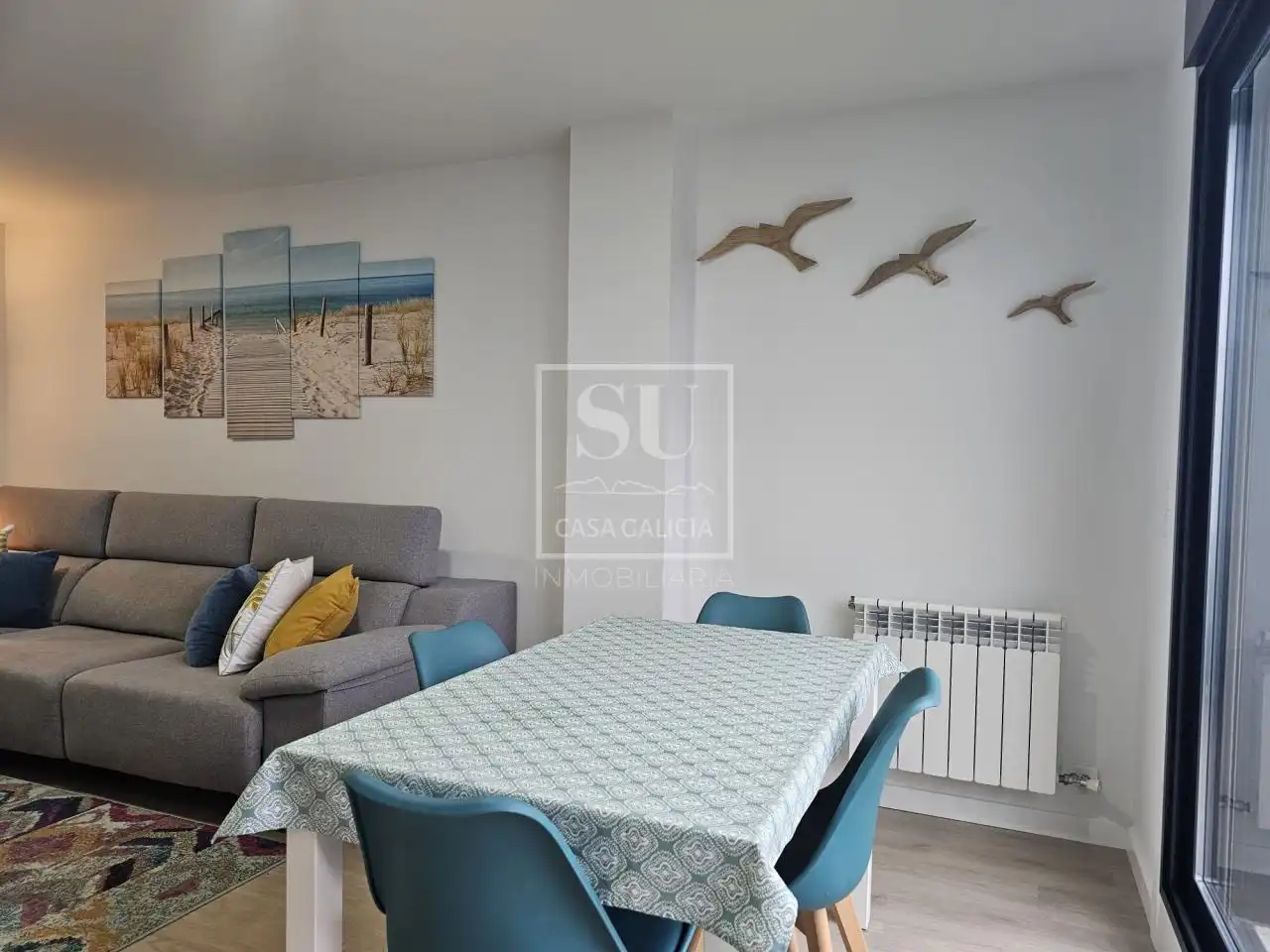Sala de estar de Piso de alquiler en Baiona con Calefacción, Terraza y Trastero