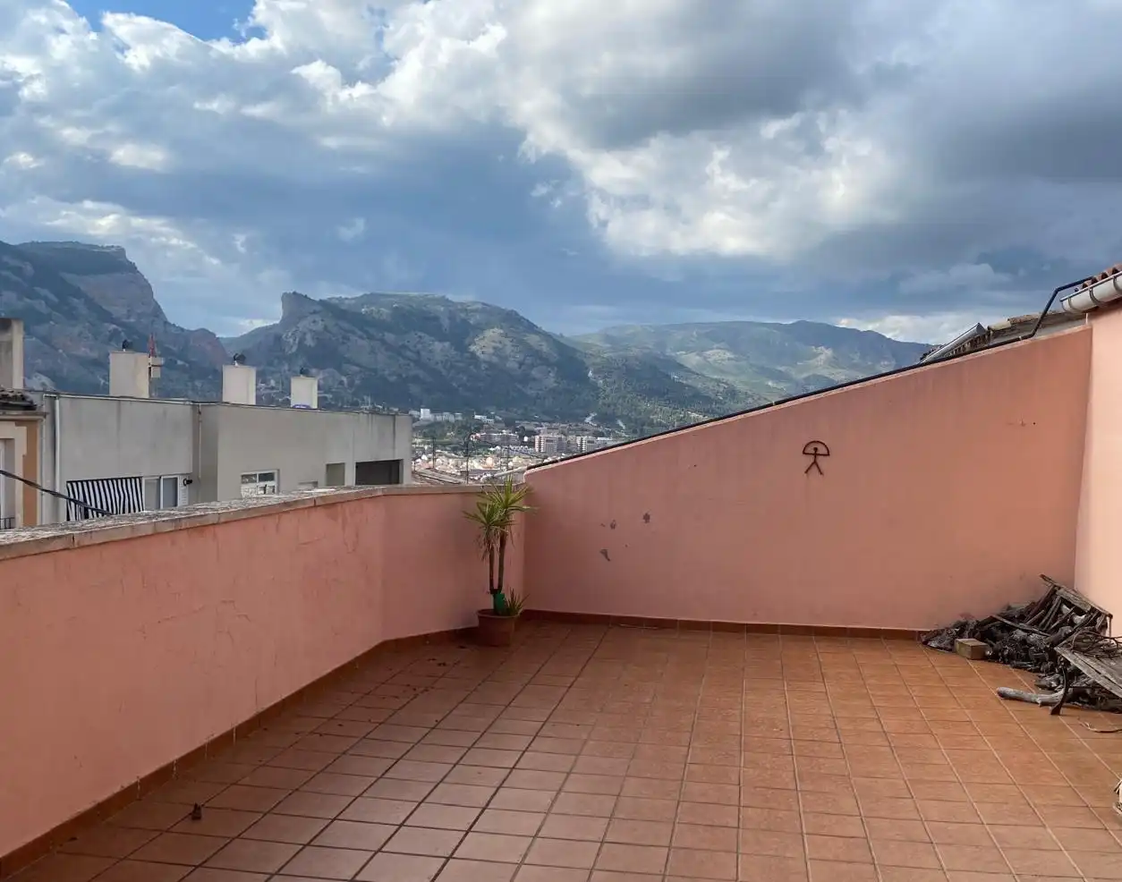 Terrace of Attic for sale in Alcoy / Alcoi  with Air Conditioner, Parquet flooring and Storage room