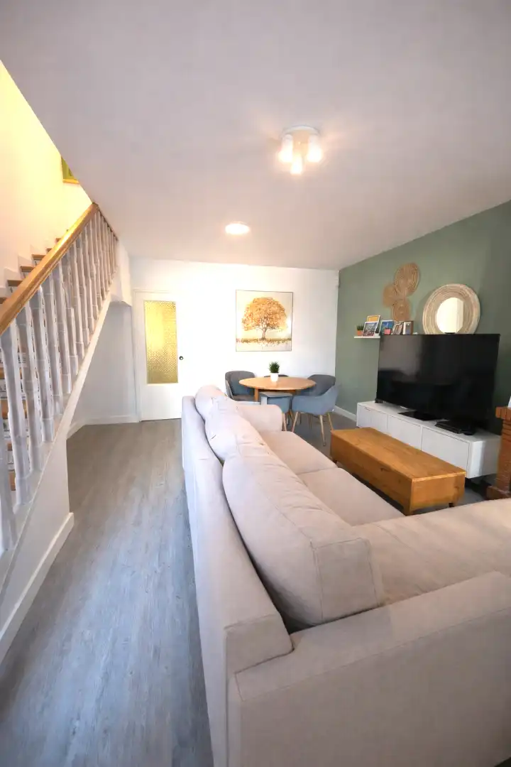 Sala de estar de Casa adosada en venta en Rincón de la Victoria con Aire acondicionado, Terraza y Amueblado