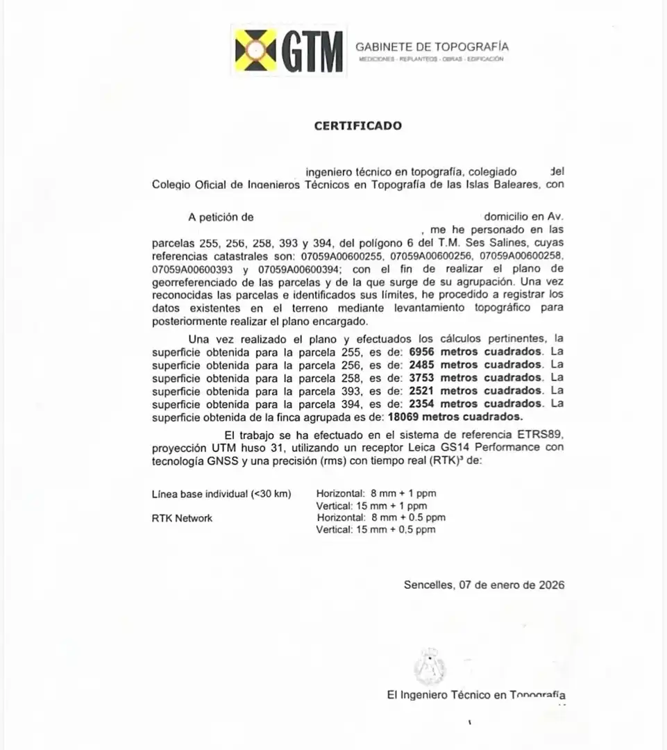 Terreny residencial en venda a Ses Salines Poble, imagen 3