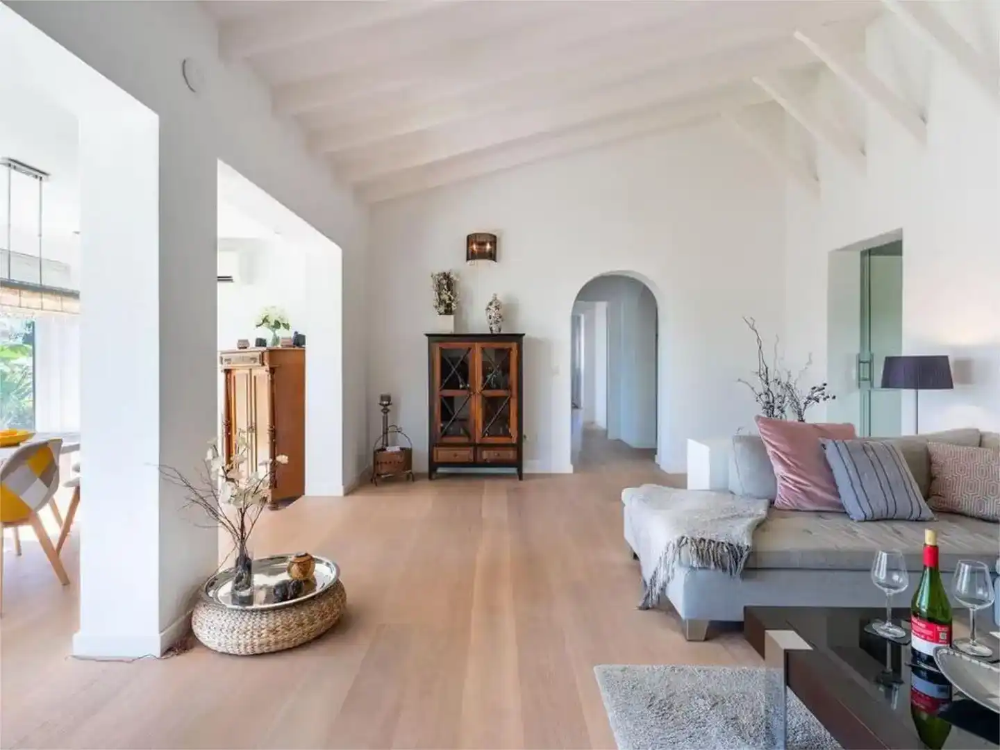 Sala d'estar de Casa o xalet de lloguer en Mijas amb Aire condicionat, Jardí privat i Piscina
