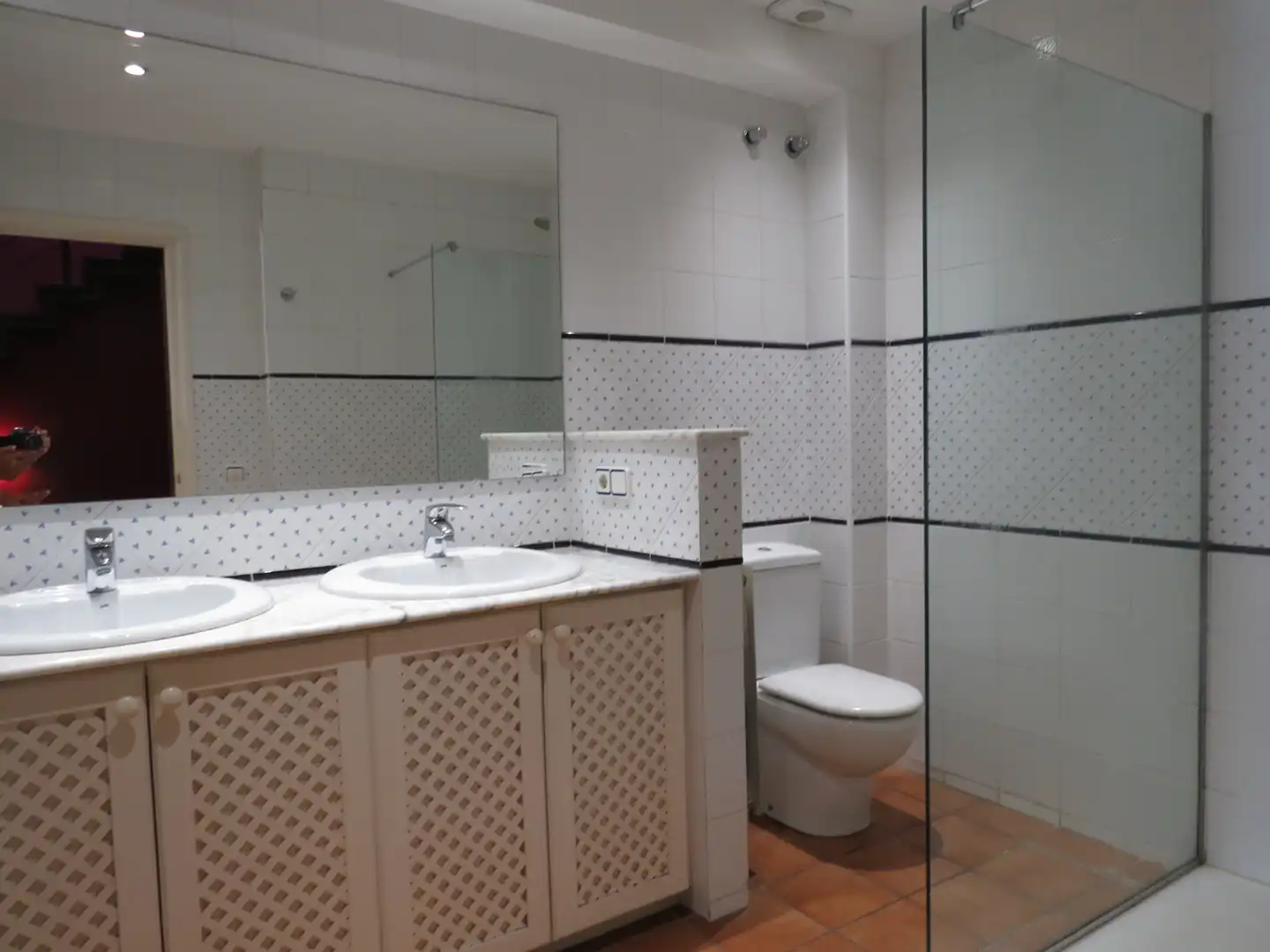 Badezimmer von Country house zur Miete in Sant Andreu de Llavaneres mit Heizung, Parkett und Terrasse