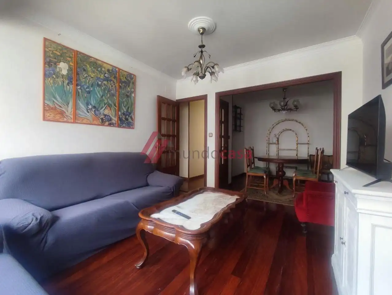 Sala de estar de Piso de alquiler en Ferrol con Calefacción, Parquet y Amueblado