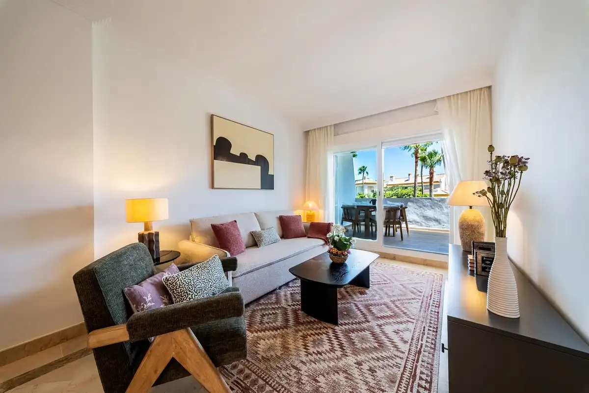 Sala de estar de Planta baja en venta en Mijas con Aire acondicionado, Calefacción y Terraza