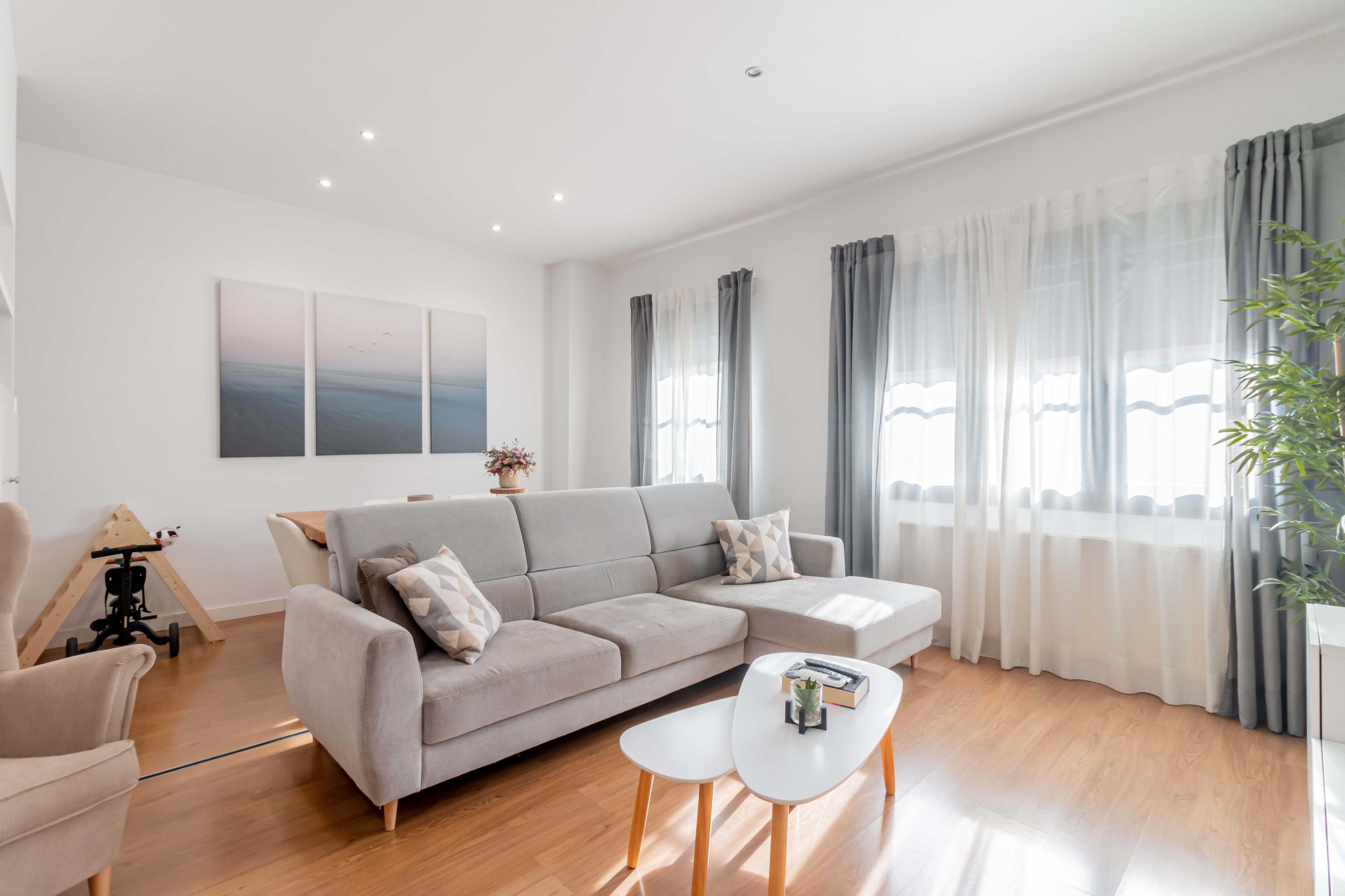Sala de estar de Piso en venta en  Madrid Capital con Aire acondicionado y Calefacción