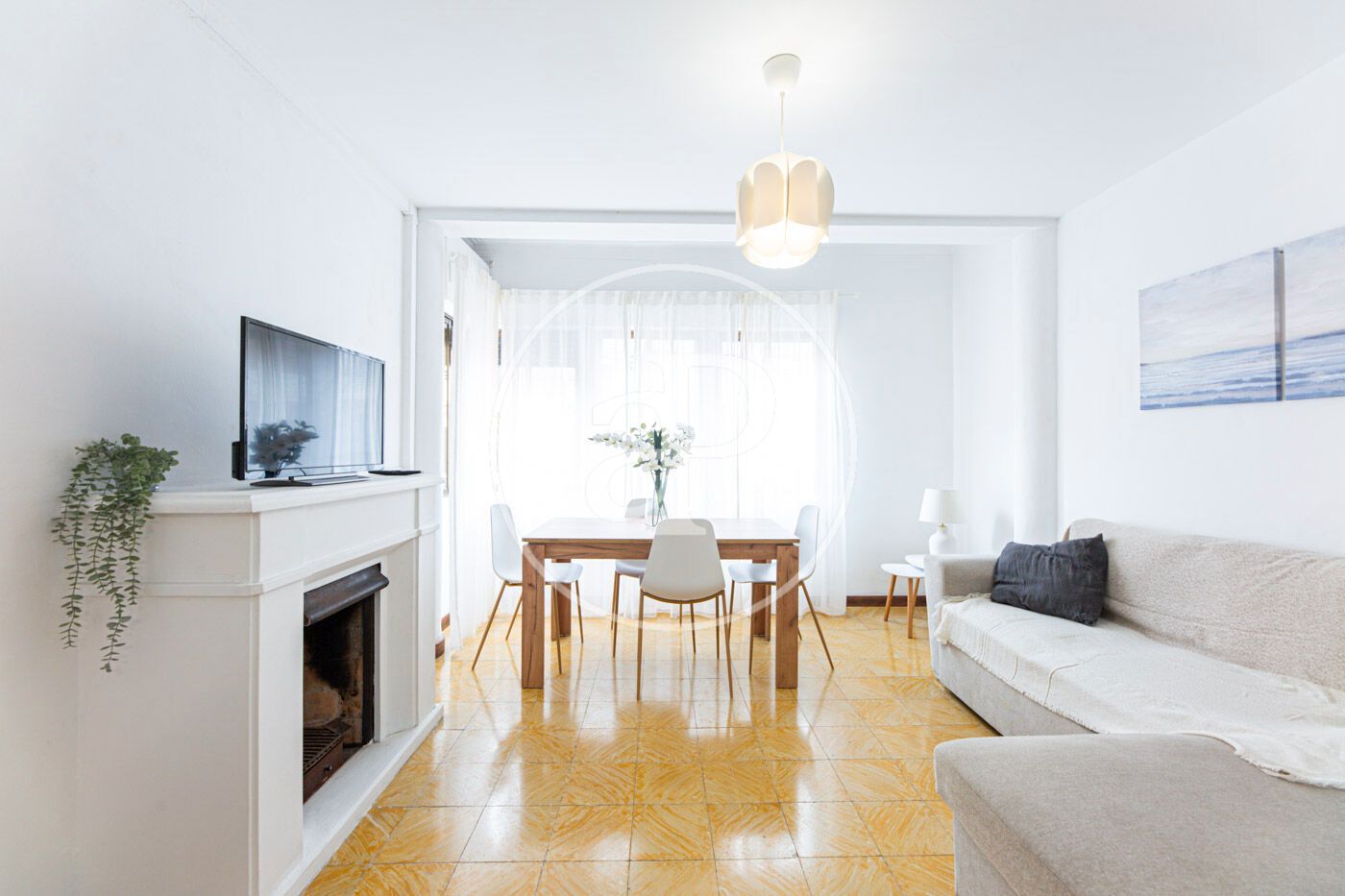 Sala d'estar de Pis de lloguer en  Palma de Mallorca amb Aire condicionat, Calefacció i Terrassa