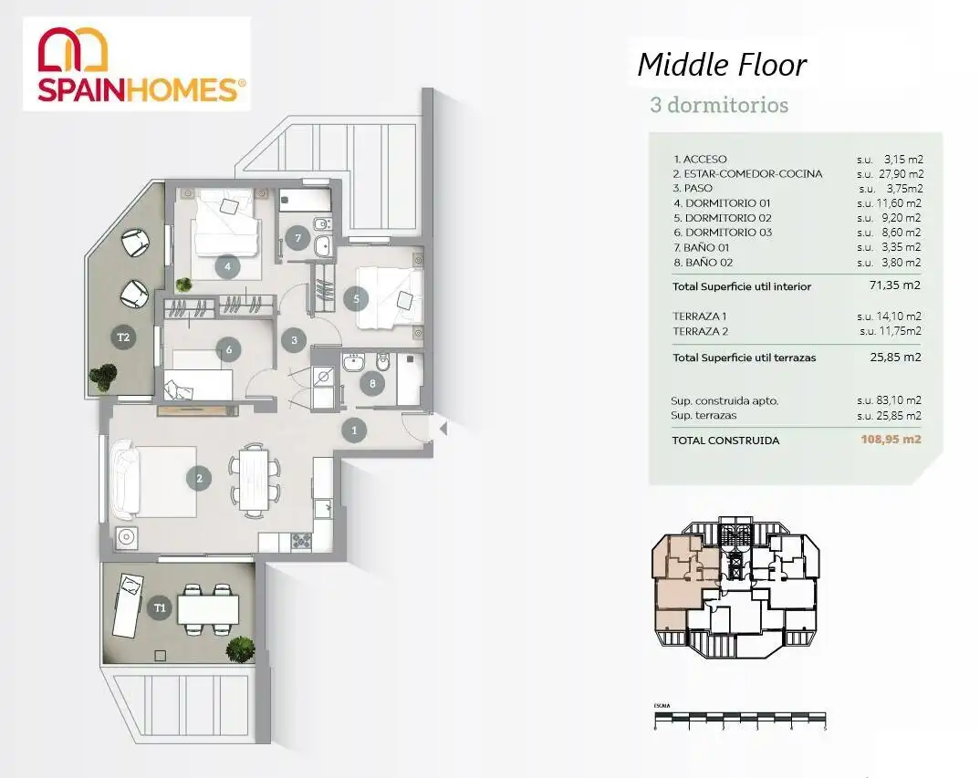 Apartment with terrace for sale in Marisol Park - Ortembach - Los Almendros, imagen 14