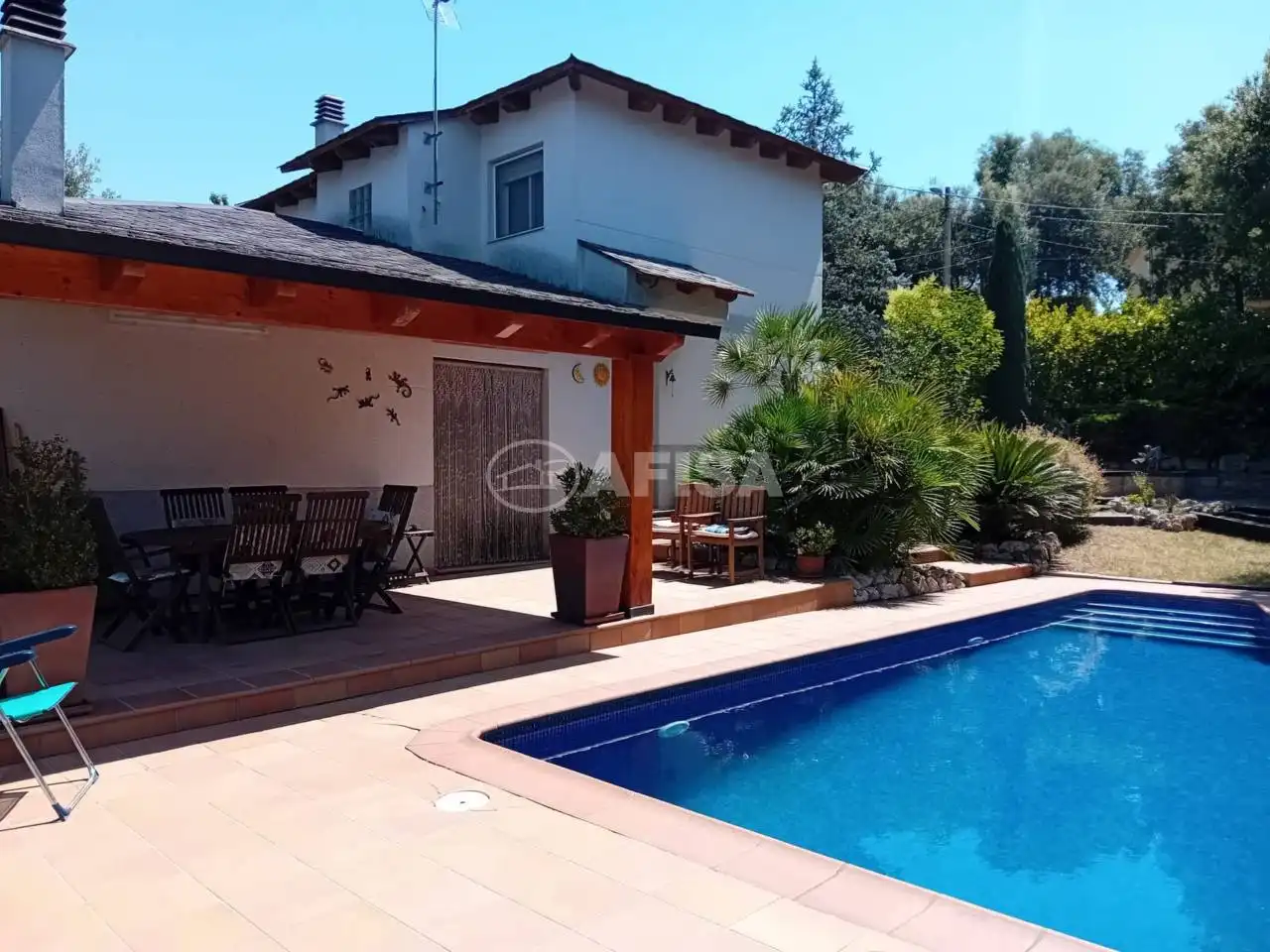 Exterior view of Houses for sale in Sant Pere de Vilamajor  with Air Conditioner, Heating and Private garden