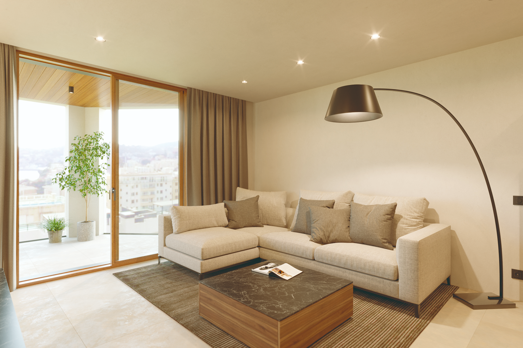 Sala d'estar de Apartament en venda en  Palma de Mallorca amb Aire condicionat, Calefacció i Terrassa