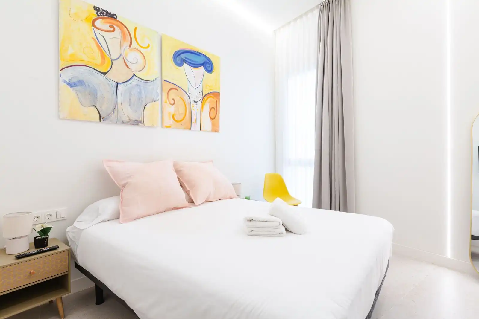 Schlafzimmer von Wohnung zum Verkauf in Málaga mit Klimaanlage, Heizung und Möbliert