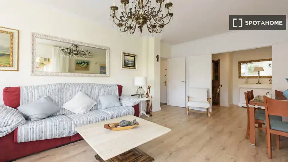 Living room of Apartments for share in Málaga  with Air Conditioner, Terrace and Furnished