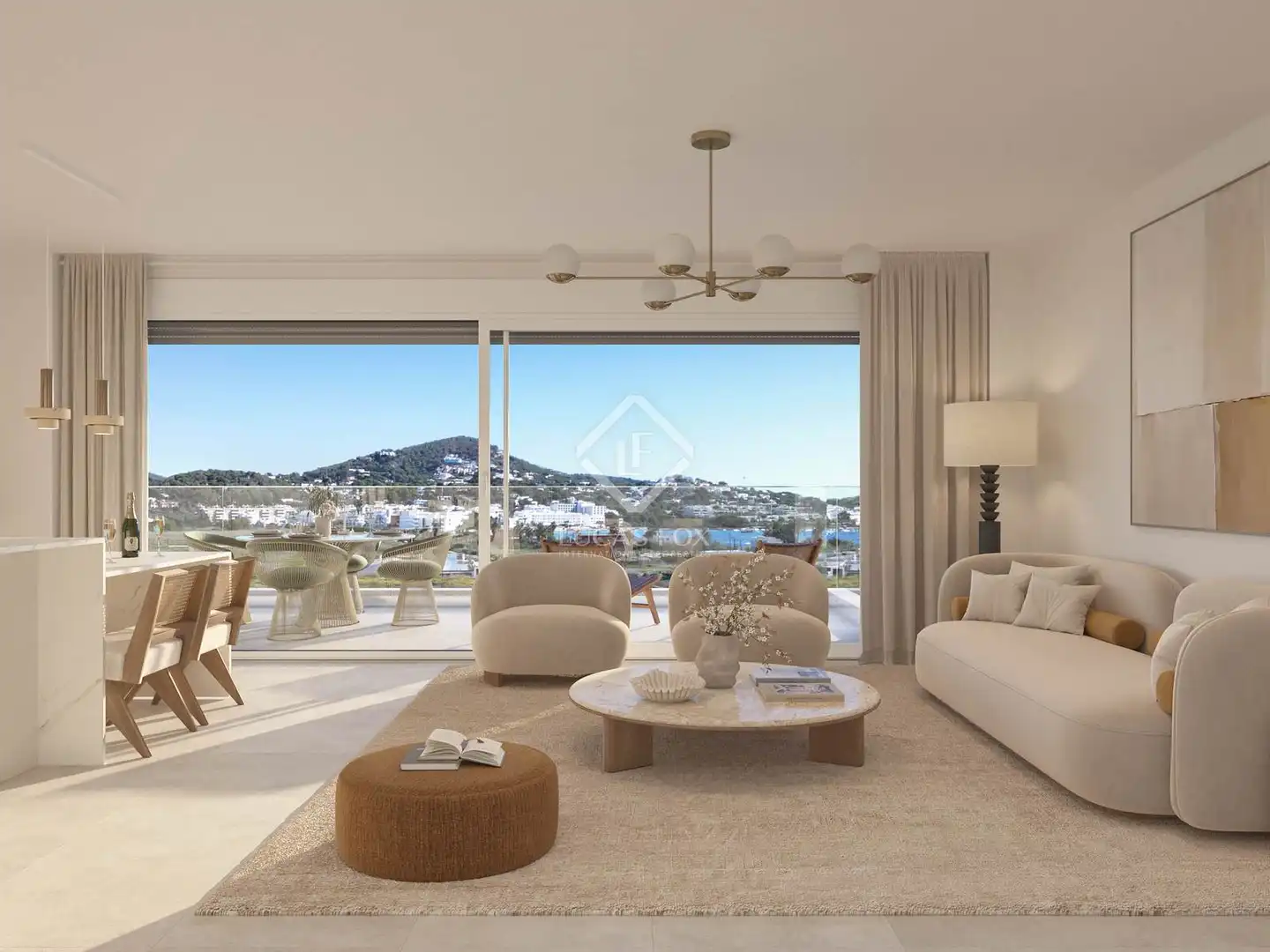Living room of Flat for sale in Eivissa  with Air Conditioner, Private garden and Terrace