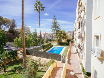 Exterior view of Flat for sale in Málaga Capital  with Air Conditioner, Terrace and Furnished