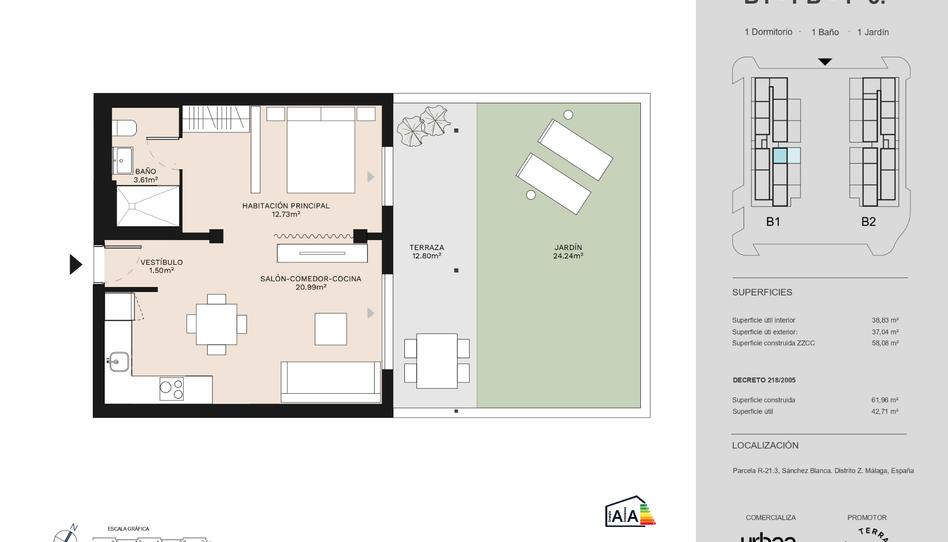 Foto 1 de Pis en venda a Calle Estacion de Los Prados, 47, Distrito Zeta - Recinto Ferial Cortijo de Torres, Málaga