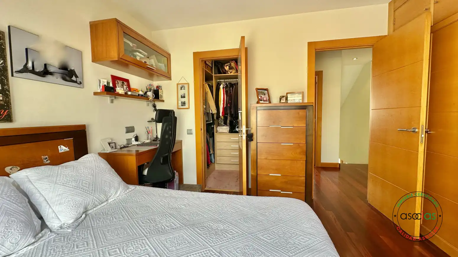 Bedroom of Flat for sale in Gijón   with Heating, Storage room and Swimming Pool