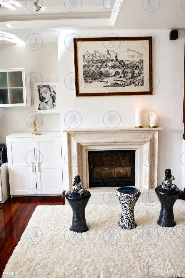Wohnzimmer von Einfamilien-Reihenhaus zum Verkauf in Andoain mit Heizung, Privatgarten und Parkett