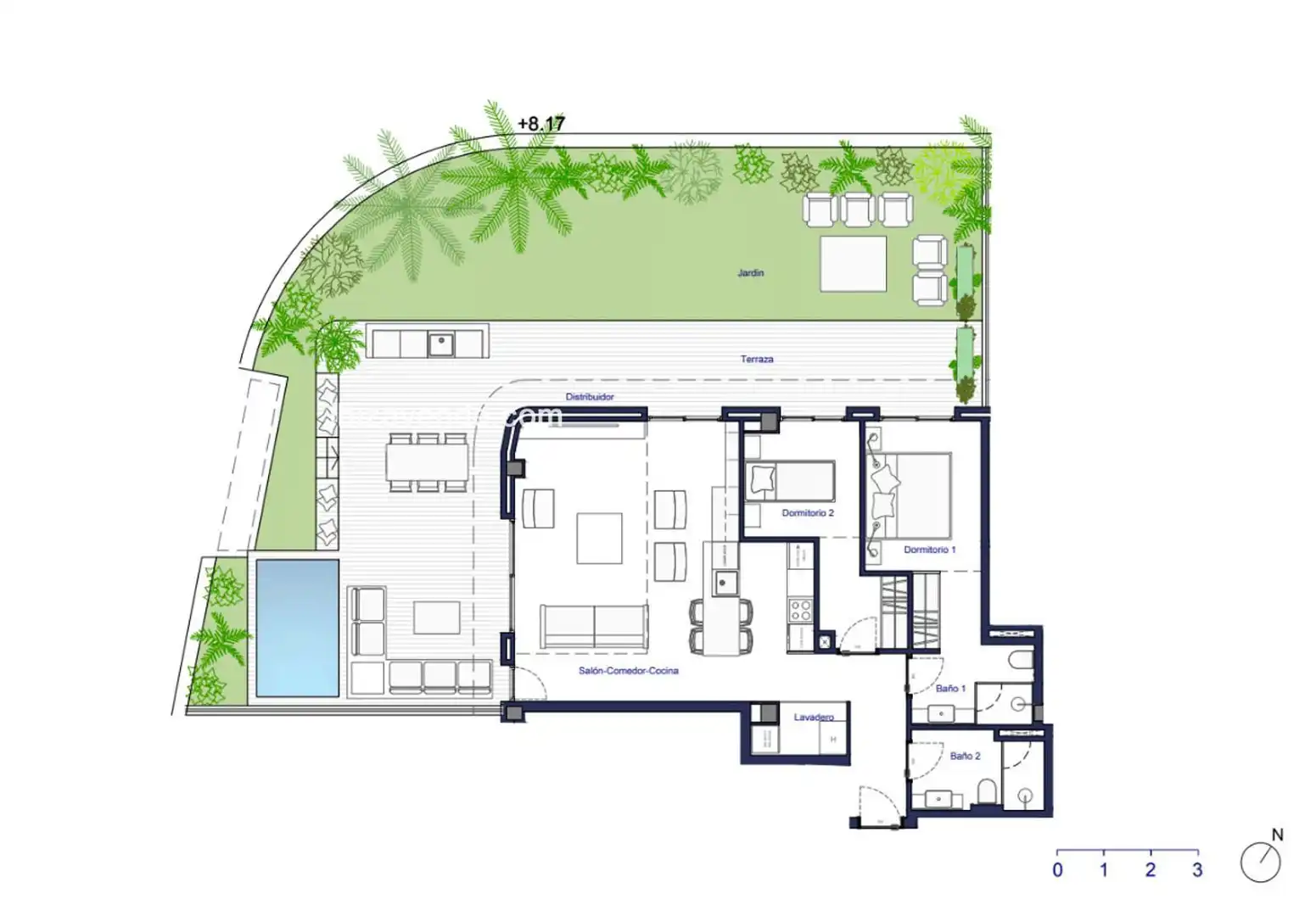 Wohnung mit Pool zum Verkauf in Joaquin Gadea, imagen 18