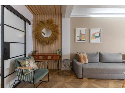 Living room of Flat for sale in  Valencia Capital  with Air Conditioner, Furnished and Balcony