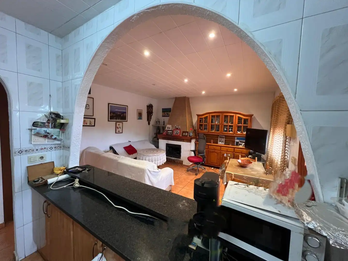 Living room of Houses for sale in Argentona  with Heating, Private garden and Furnished