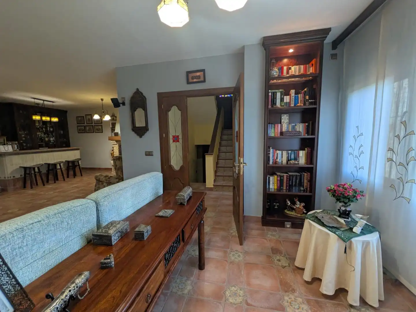 Sala d'estar de Casa o xalet en venda en Valdeaveruelo amb Aire condicionat, Calefacció i Jardí privat