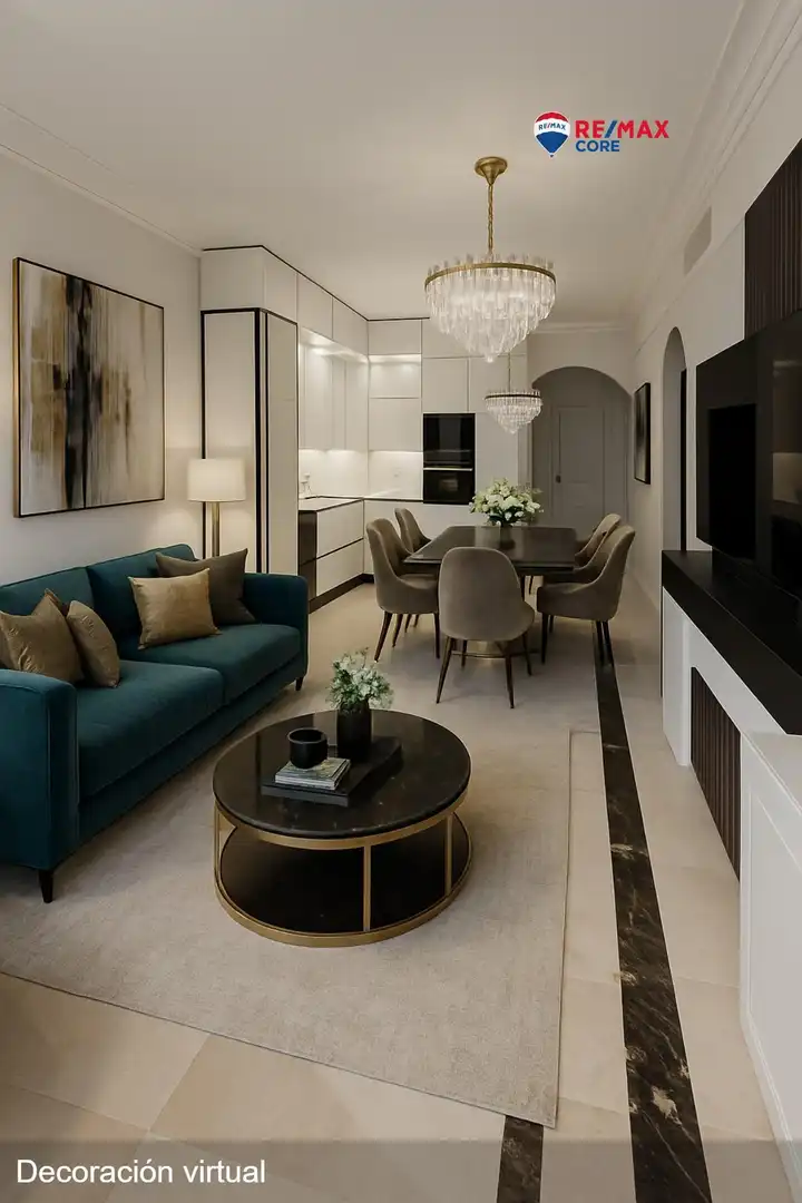 Sala d'estar de Pis en venda en Marbella amb Aire condicionat, Jardí privat i Terrassa