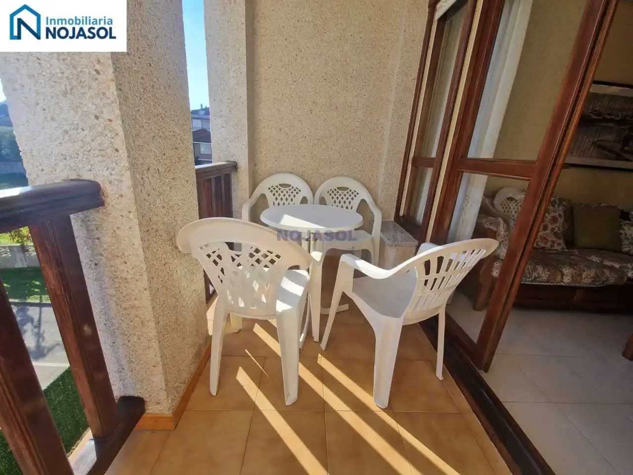 Balcony of Apartments for rent in Noja  with Heating and Furnished