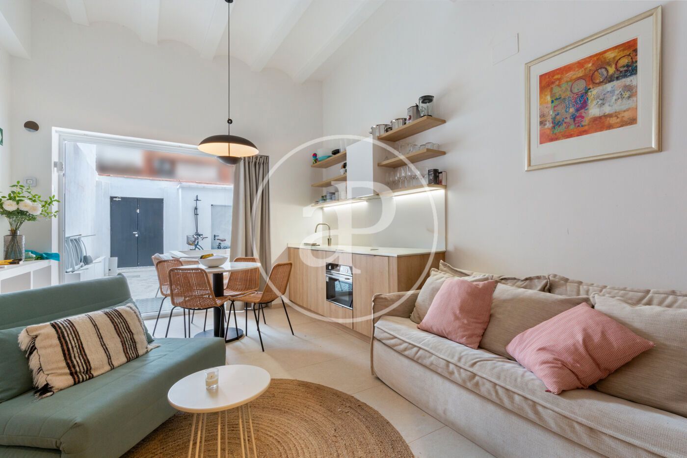 Sala de estar de Casa adosada en venta en  Valencia Capital con Aire acondicionado, Calefacción y Terraza